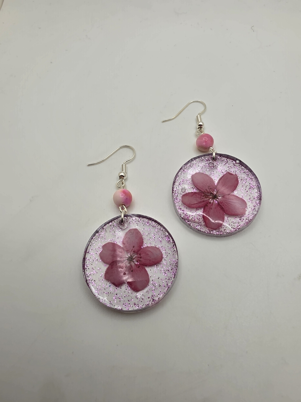 Cherry Blossom Resin Earrings